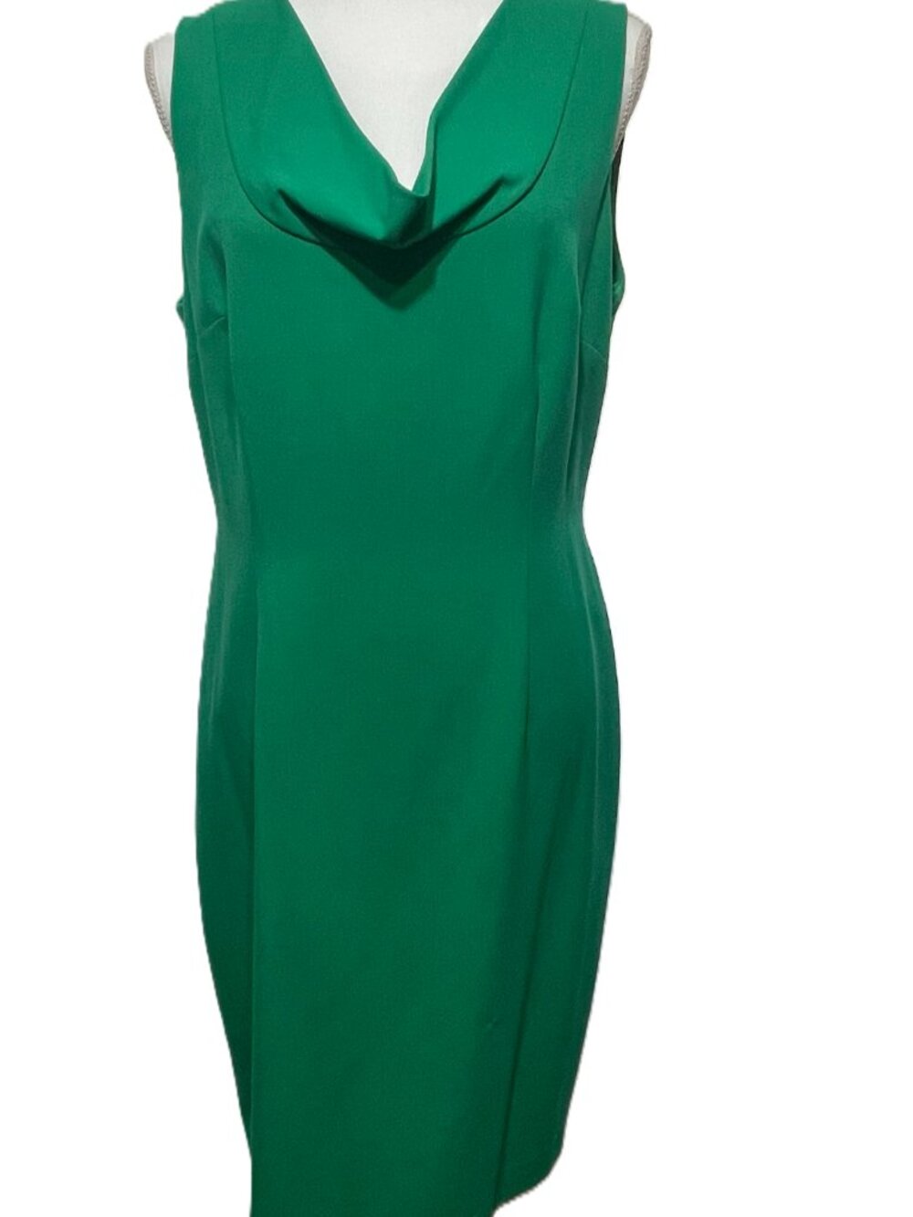 Calvin Klein Women's Dress Size 10 Green Sleeveless Spring Career Classic Chic